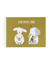 Laden Sie das Bild in den Galerie-Viewer, Erinnerungsalbum I Mein 1. Jahr Lamm & Elefant