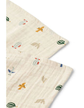 Laden Sie das Bild in den Galerie-Viewer, Musselin-Tuch Lewis 2er-Set I Aviator/Ecru