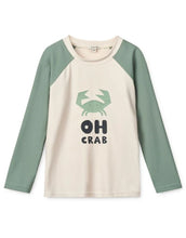 Laden Sie das Bild in den Galerie-Viewer, UV-Schwimmshirt Noah I Sandy/Peppermint