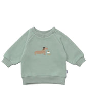 Laden Sie das Bild in den Galerie-Viewer, Sweatshirt Schilfgrün I Dackel