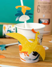 Laden Sie das Bild in den Galerie-Viewer, Pappbecher 6er-Set I Dinosaurier