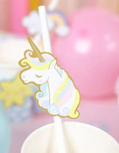 Laden Sie das Bild in den Galerie-Viewer, Strohhalm 6er-Set I Einhorn