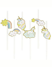 Laden Sie das Bild in den Galerie-Viewer, Strohhalm 6er-Set I Einhorn