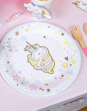 Laden Sie das Bild in den Galerie-Viewer, Pappteller 6er-Set I Einhorn
