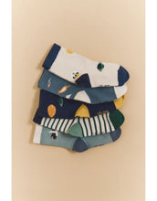 Laden Sie das Bild in den Galerie-Viewer, Socken Silas 3er-Set I Arctic Sea/Ocean View