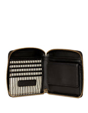 Laden Sie das Bild in den Galerie-Viewer, Portemonnaie Sonny Square I Black Apple Leather