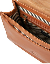 Laden Sie das Bild in den Galerie-Viewer, Tasche Audrey Mini I Cognac Checkered Classic