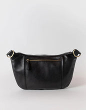 Laden Sie das Bild in den Galerie-Viewer, Bauchtasche Drew Maxi Bum Bag I Black Soft Grain
