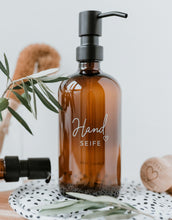 Laden Sie das Bild in den Galerie-Viewer, Seifenspender Handseife 500ml I Braun
