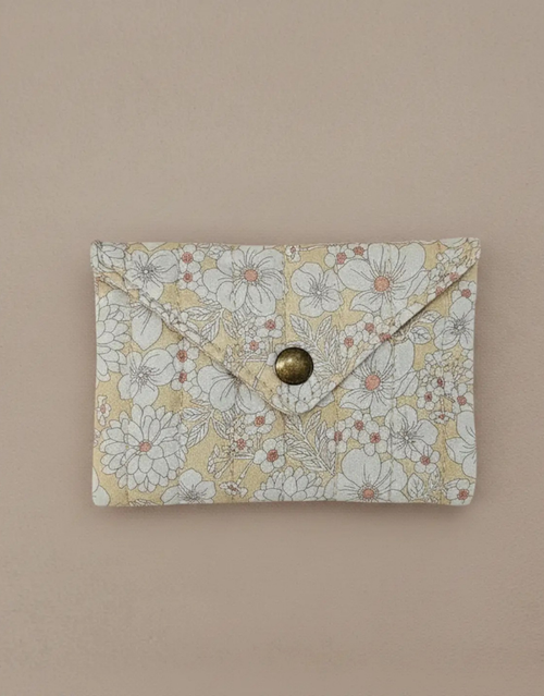 Royal Marais gesteppte Baumwoll-Umschlagtasche in White/Yellow mit Kartenfach