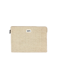 Hindbag Laptophülle Ava M in Jute Beige aus Bio-Baumwolle und Jute mit stoßdämpfender Polsterung