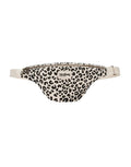 Fanny Pack Olivia von Hindbag in der Farbe Leopard Ecru – Gürteltasche aus GOTS-zertifiziertem Bio-Cord mit Doppelreißverschluss und verstellbarem Schultergurt.
