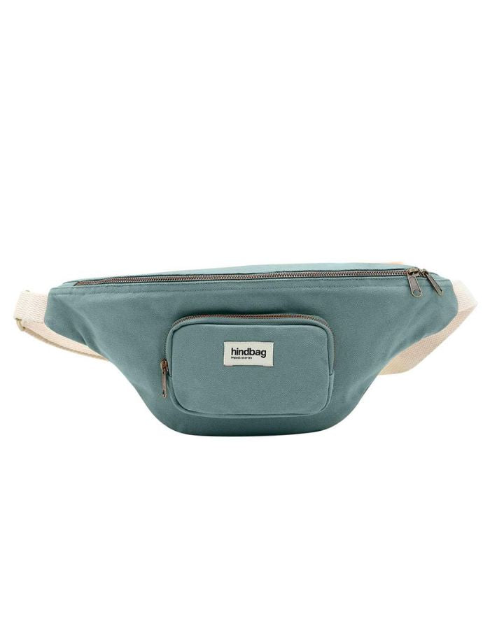 Hindbag Bauchtasche Sophia XL in Salbei mit großem Format und Reißverschlusstaschen