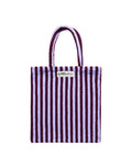 Bongusta Naram Frottee Beutel Wine Lavender Blue aus Bio-Baumwolle mit Streifen und großem Hauptfach.