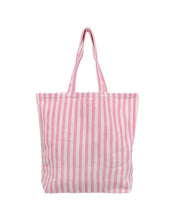 Laden Sie das Bild in den Galerie-Viewer,  Baumwollbeutel Natur mit hellrosa Streifen von Kado Design.
