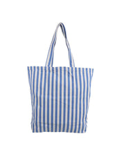 Laden Sie das Bild in den Galerie-Viewer,  Baumwollbeutel Natur mit kornblauen Streifen von Kado Design.
