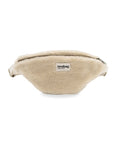 Fanny Pack Olivia Teddy Ecru von Hindbag – Gürteltasche aus weichem, GOTS-zertifiziertem Kunstfell in Creme mit Doppelreißverschluss und verstellbarem Schultergurt