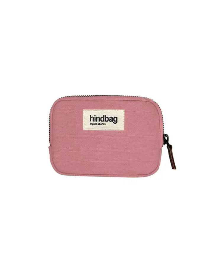 Geldbeutel Lili von Hindbag in Blush aus GOTS-zertifizierter, robuster Bio-Baumwolle, kleines Portemonnaie mit Reißverschluss für Karten, Ausweis oder Schmuck.