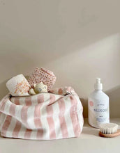 Laden Sie das Bild in den Galerie-Viewer, Kulturtasche Frottee Vic Stripes I Light Pink
