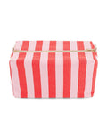 Kulturtasche von Rose in April mit Streifen in Rot und Rosa