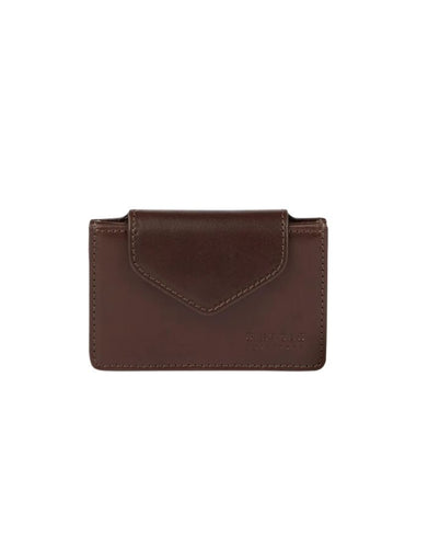 : O MY BAG Harmonica Wallet Classic Leather Chocolate – kompaktes Portemonnaie mit Akkordeon-Fächern und Münzfach.