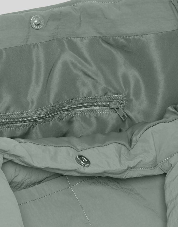 MSCH Copenhagen Tasche Siria Sasja Icon Laurel Wreath in Grün als gesteppter Shopper mit gepolsterten Griffen.