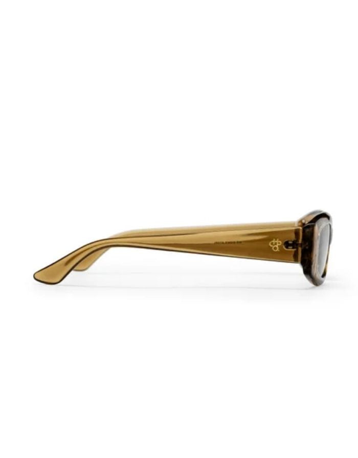  CHPO Skate Gaza Sonnenbrille mit Sea-Green-Fassung, grünen Gläsern und UV400-Schutz aus recyceltem Kunststoff seitlich.