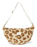 Bauchtasche aus Teddy Stoff mit Leo Muster in Beige und Braun von Studio Noos