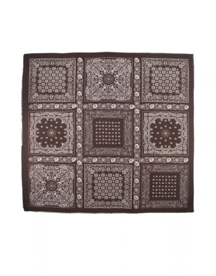 Großes Tuch im Paisley Muster von Phanie Mode in Braun