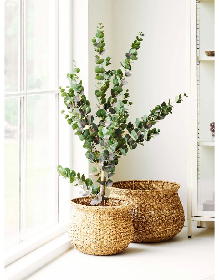 Korb Eden Large von House Nordic in Natur mit geflochtener Optik, Ø 46 x 30 cm, zur dekorativen Aufbewahrung.