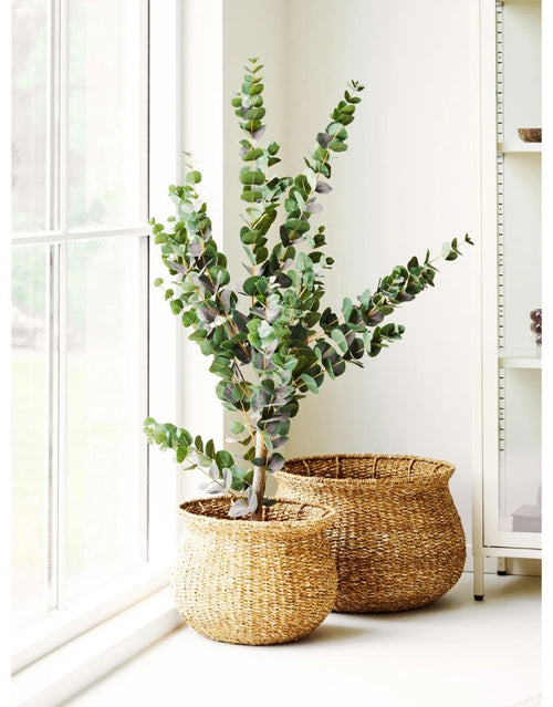 Korb Eden Large von House Nordic in Natur mit geflochtener Optik, Ø 46 x 30 cm, zur dekorativen Aufbewahrung.