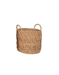 Korb Krabi S von House Nordic aus natürlichem Seegras in geflochtener Optik, Ø 28 × 25 cm.