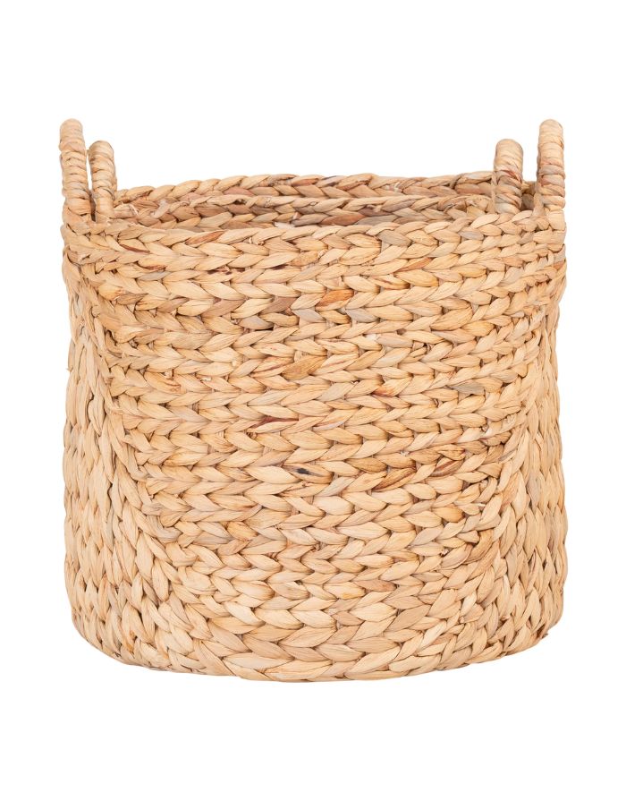  Korb Passo S von House Nordic aus natürlicher Wasserhyazinthe in geflochtener Optik, Ø 30 × 37 cm.