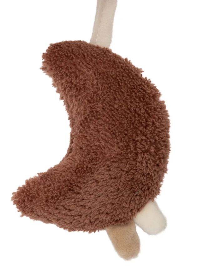 Weiche Aktivitäten-Spirale Woolly von Jollein mit Mond, Schäfchen, Stern, Spiegel, Glöckchen und Knisterelementen für Babys.