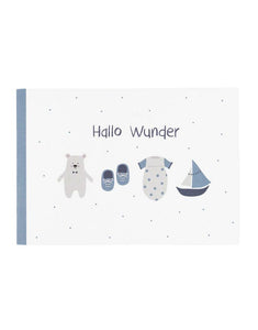 Babybuch Hallo Wunder I Puderblau