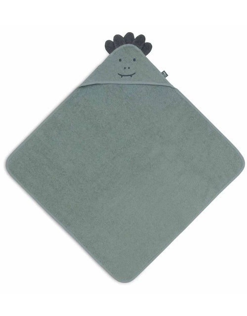 Jollein Kapuzenhandtuch Jungle Jambo Ash Green aus weichem Baumwollfrottee mit Kapuze.
