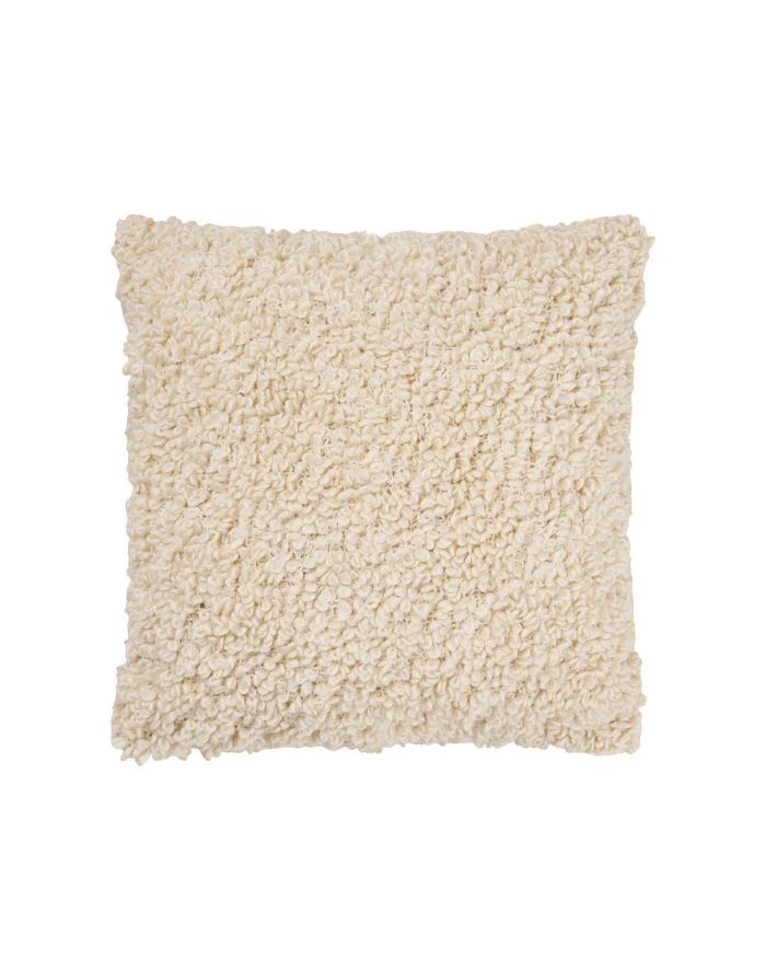 Kissen Tossa von House Nordic in Off-White, 45 × 45 cm, als zeitloses Dekokissen für Sofa, Sessel oder Bett.