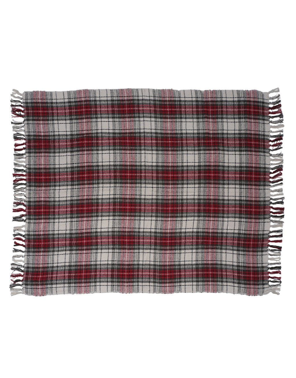 Rote Sanna Decke von Affari of Sweden aus Baumwolle im Format 150 × 130 cm für eine gemütliche Wohnatmosphäre im skandinavischen Stil.