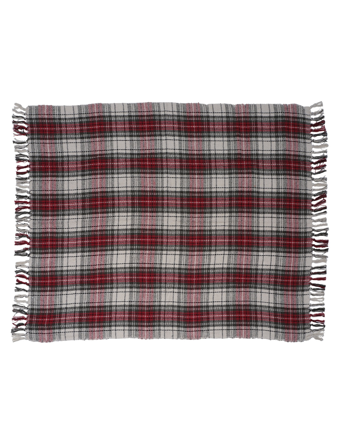 Rote Sanna Decke von Affari of Sweden aus Baumwolle im Format 150 × 130 cm für eine gemütliche Wohnatmosphäre im skandinavischen Stil.