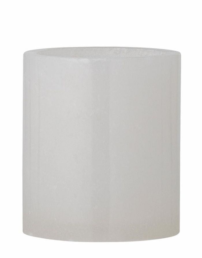Bloomingville Teelichthalter Annebell aus weißem Alabaster mit polierter Oberfläche.