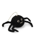  Handgefertigte Halloween Deko Spinne von Gry &amp; Sif aus gefilzter Wolle, 8 × 6 × 3 cm.