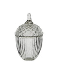 Mundgeblasene Aufbewahrung Romance Autumn M von Affari of Sweden aus klarem Glas mit Deckel, Ø 10 × H 16 cm.