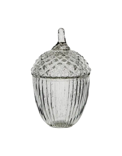 Mundgeblasene Aufbewahrung Romance Autumn M von Affari of Sweden aus klarem Glas mit Deckel, Ø 10 × H 16 cm.