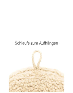 Buchstabenkissen &-Zeichen von Mea Lini in Wollweiß, kuscheliges Dekokissen für Kinderzimmer und Geschenke, ca. 24 x 27 cm