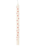 Kerze ø 1,3cm H20cm I Herzen Rot