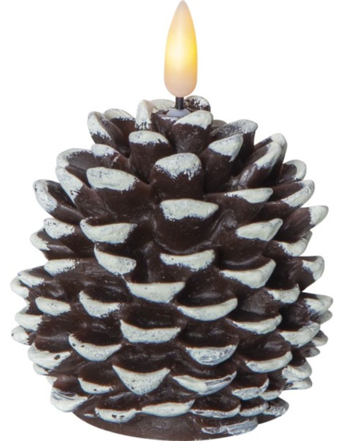 LED-Wachskerze I Tannenzapfen