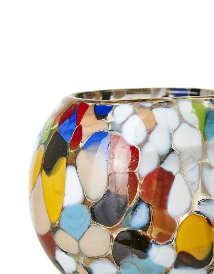  Mundgeblasener Teelichthalter Party von Affari of Sweden aus verschiedenfarbigem Glas mit individueller Farbgebung.