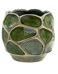Übertopf Dark Brown Forest Night von House Nordic aus Terrakotta in dunklem Forest Green mit 18 cm Durchmesser als Freisteller