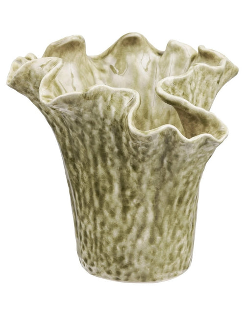  Vase Dark Sand von House Nordic aus Keramik mit einer Höhe von 23,5 cm in einem warmen, natürlichen Sandton als Freisteller