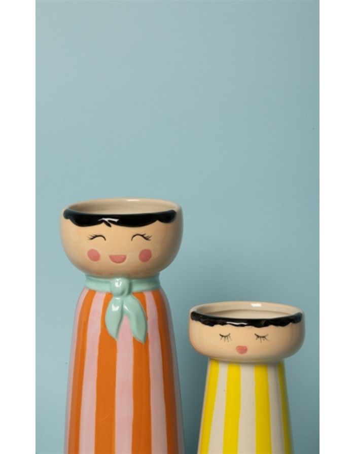 Vase Mrs&Miss 25cm I Orange/Hellrot/Minze